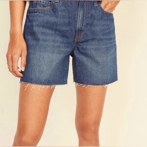 Old Navy High-Waisted Slouchy Straight Cut-Off Denim Shorts 26W NWT